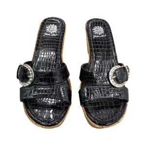 Yellow Box Wedge Cork Sandals Sz 6.5